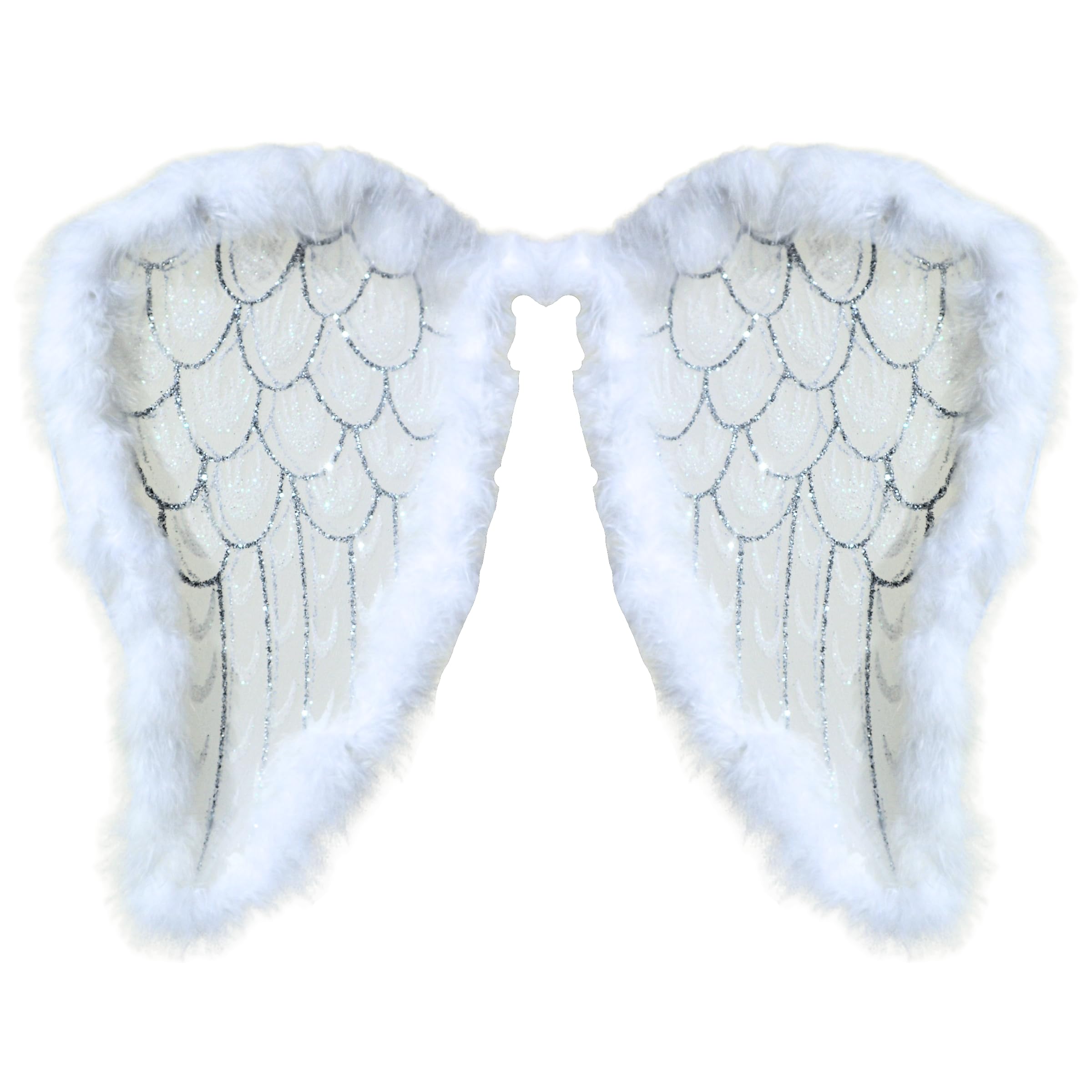 Topkids Accessories Fairy Wings Adult Women Tinkerbell Large Adult Angel Wings Butterfly Tooth Fairy Costume White Pink Black Green Rainbow Girls Big Kids (Angel Feathers)