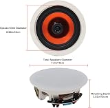 Herdio 6.5 Inch 4 Pack Ceiling Bluetooth Speakers 600W Flush Mount view 4