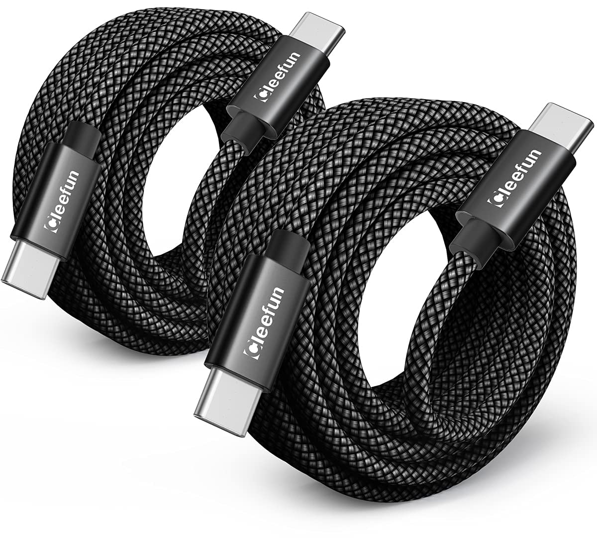 CLEEFUN Long USB C to USB C Cable [3M, 2-Pack], PD 60W Type C to C Fast Charger Charging Lead for MacBook Pro,iPad Air 4/Pro 2020,Samsung Galaxy S25 S24 S23 S22 S21 S20 Note 20 +,iPhone 17 Air 16 15