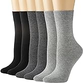 Losa Kute Super Soft Crew Socks Cozy Causal Athletic Socks 6 Pairs