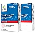 Terry Naturally Vectomega - Supplement with EPA & DHA - Omega-3 Tablets for Brain & Heart Health Support - Nutritional Supplement with Essential Fatty Acids & Peptides - 60 Tablets (Pack of 2)