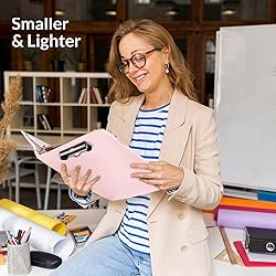 SKYDUE 3 Ring Binder with Clipboard,1 Inch