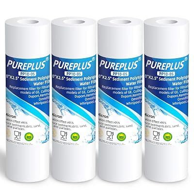 Buy Pureplus 5 Micron 10 X 2 5 Whole House Sediment Home Water Filter Cartridge Replacement For Any 10 Inch Ro Unit Culligan P5 Aqua Pure Ap110 Dupont Wfpfc5002 Cfs110 Whkf Gd05 Pp10 05 4pack Online