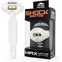 Shock Doctor Bolt Airflow Lipguard - Strapped Mouthguard For Football, No-Boil Fit, Adult OSFA
