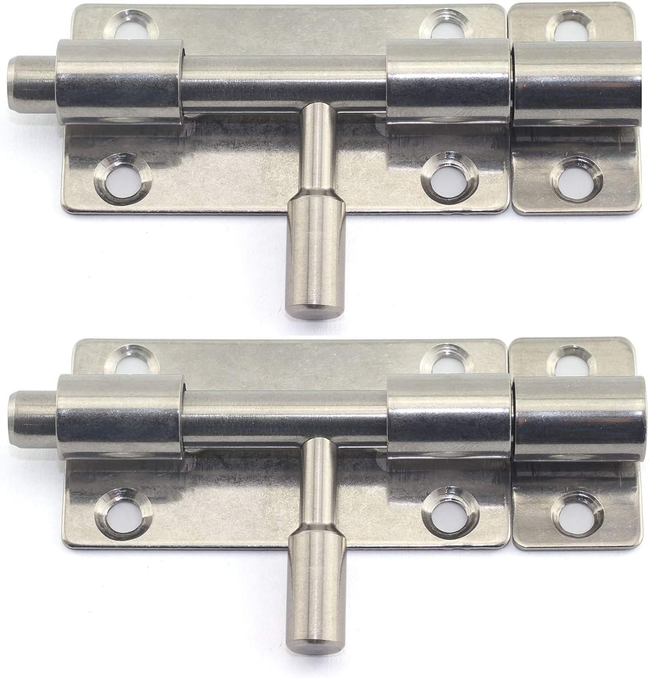 Tegg 2Pack 3 Inch Door Barrel Bolt Latch 304 Stainless Steel Sliding
