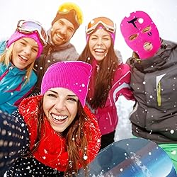1Pc Embroidery Balaclava Face Mask 3-Hole for Cold