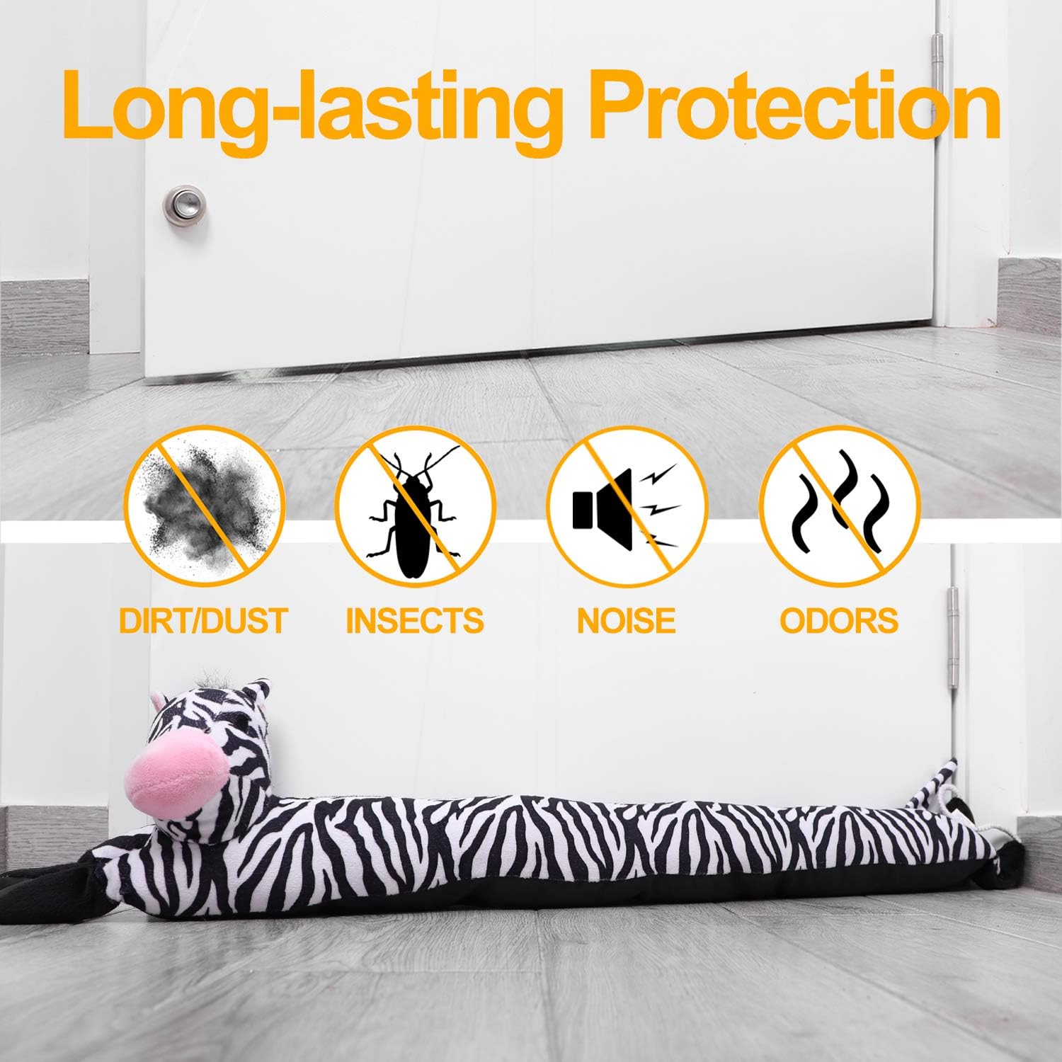 Animal Door Draft Stopper,Heavy Duty Weighted Sound Proof Draft Guard