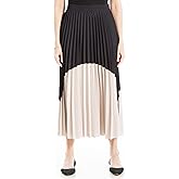Max Studio Women's Maxi Pleated Colorblock Skirt