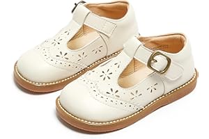 Kiderence Toddler Girls Mary Jane Dress Shoes Little Girls School Oxford Flats