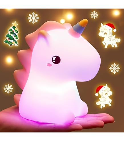 Squishy Lion Night Light For Kids - Color Changing Tap Control Bedside Lamp