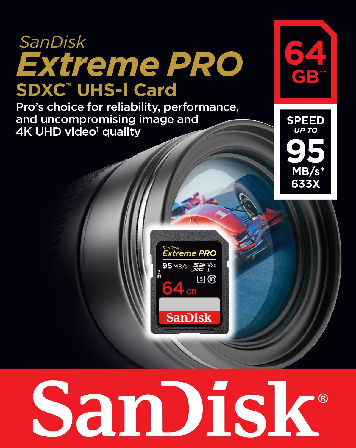 SanDisk 64GB Extreme PRO SDXC UHS-I Memory Card (SDSDXXG-064G-GN4IN)