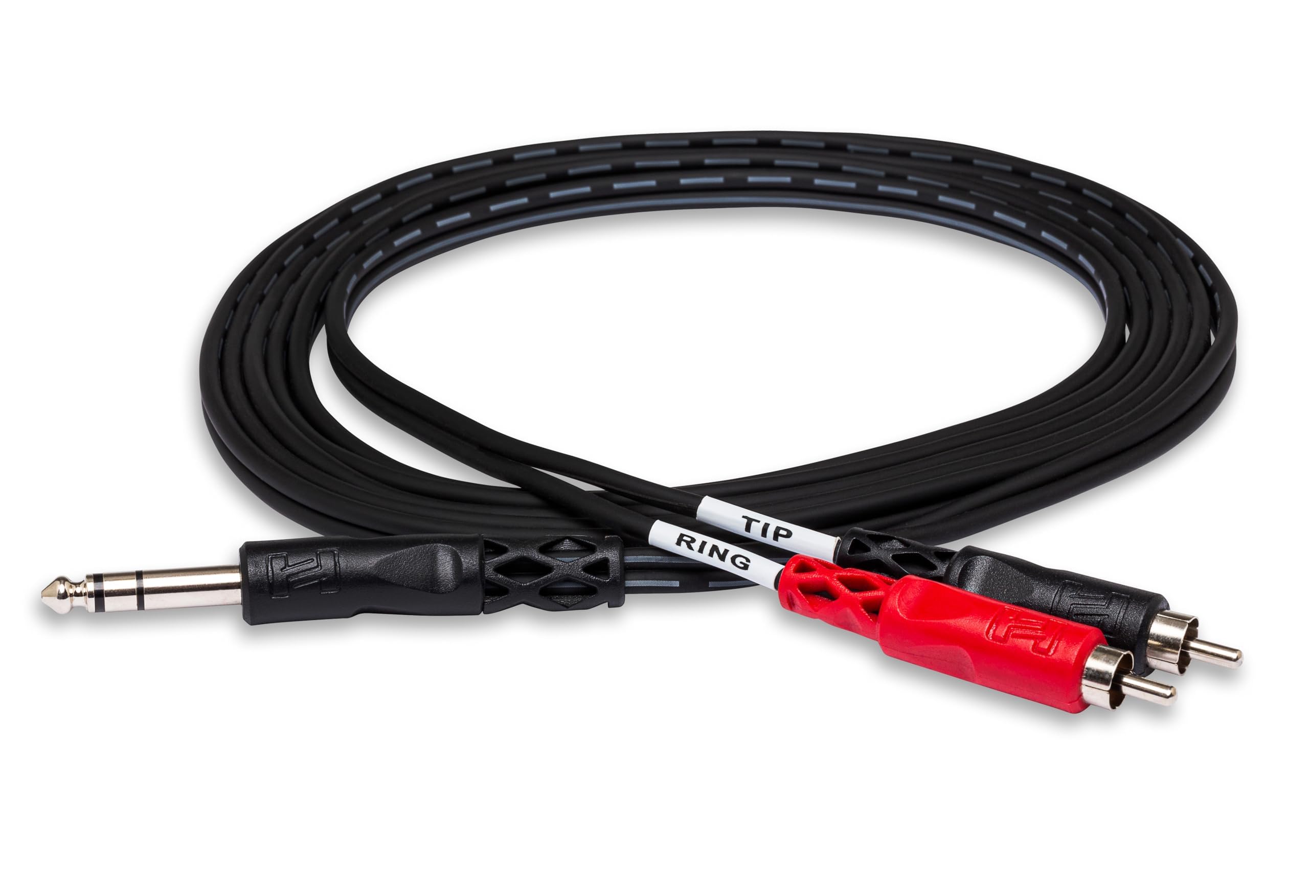 Hosa TRS-201 Insert Cable, 1/4 Inch TRS to Dual RCA, 3.3 Feet — image 1