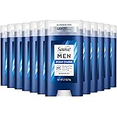 Suave Men Ocean Charge Antiperspirant Deodorant Stick, Aluminum Free, for 48hr odor & wetness protection, 2.7 oz, 12 pack