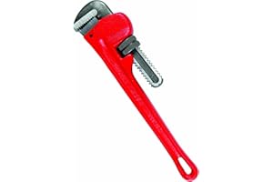 Task Tools 14-Inch Steel Pipe Wrench, T25436, Red