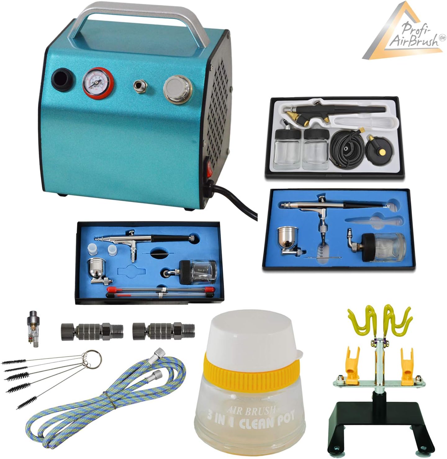 PROFI AIRBRUSH SET Beauty Hobby Maxx I mit sehr leisem Airbrush