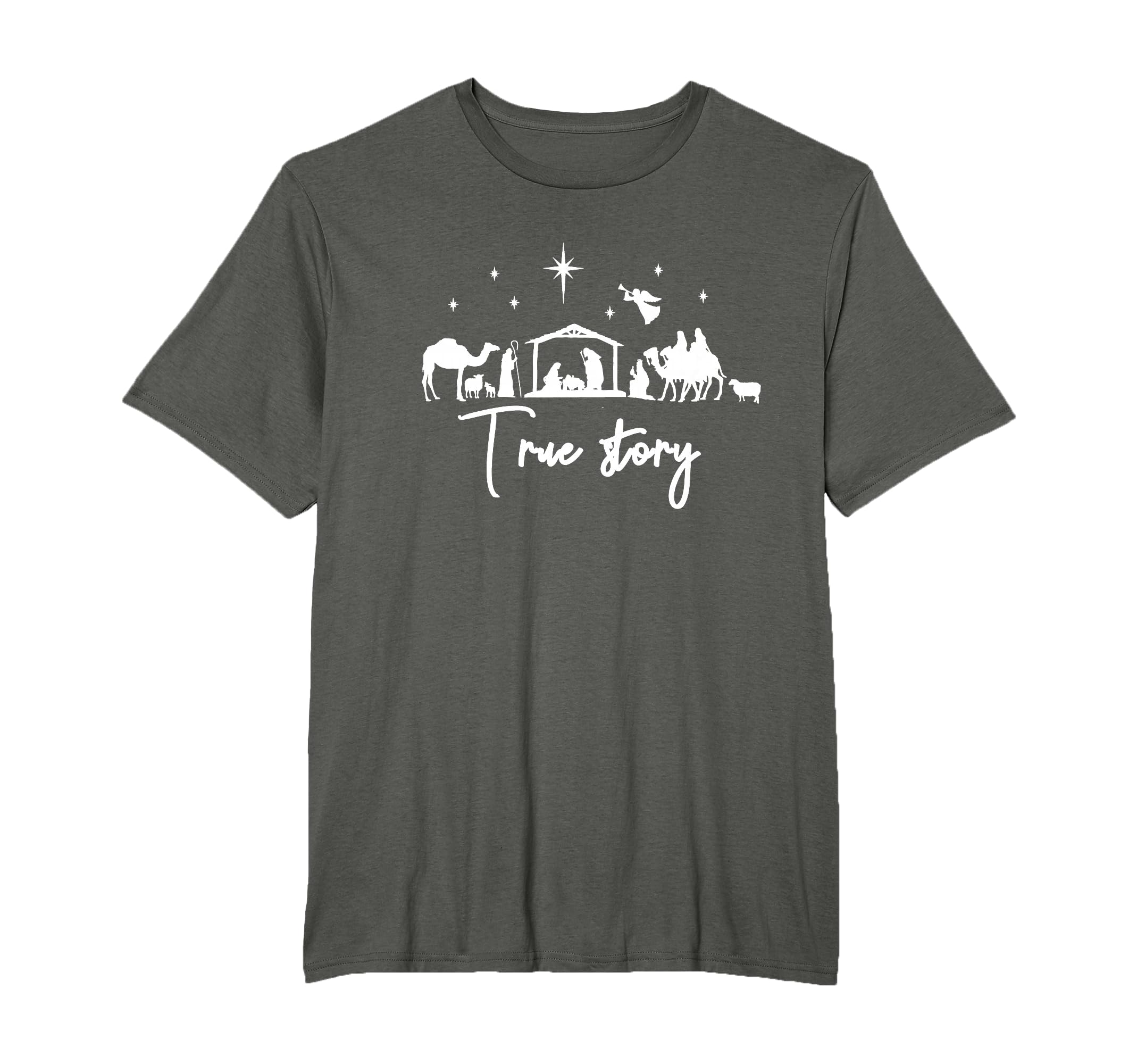 Photo 1 of *size small* True Story Nativity Christmas Baby Jesus Manger Catholic T-Shirt