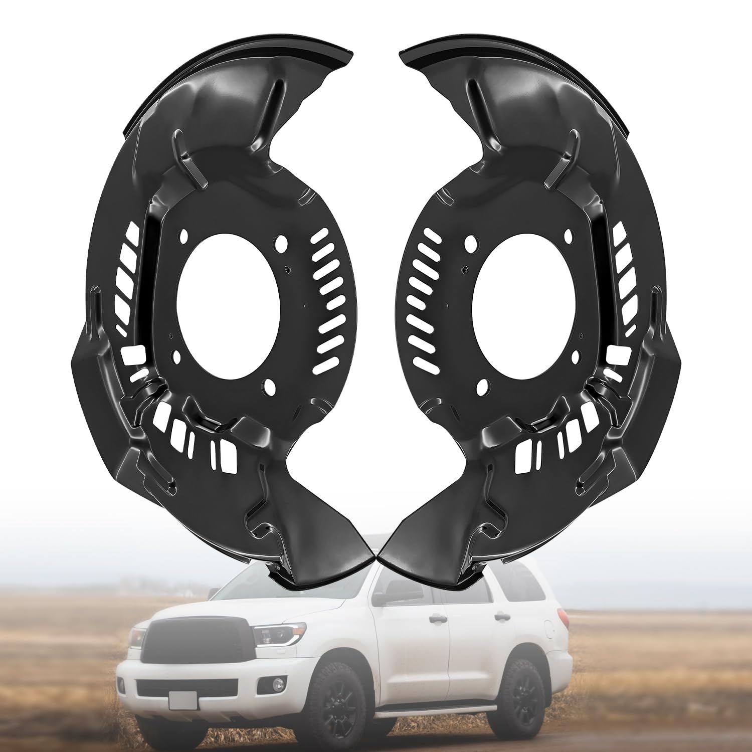 Photo 1 of Yainetan 47703-0C031 47704-0C031 Brake Dust Shield Front Left & Right Brake Backing Plate Fits For Toyota SEQUOIA 2008-2022 Brake Dust Cover For TUNDRA 2007-2021 (2PCS)