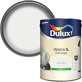 Dulux Silk Emulsion Paint Walls Ceilings White Cotton 5 Litres