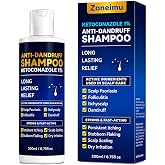 Ketoconazole 1% Anti-Dandruff Shampoo Itchy Scalp Flake Control 200ml | Anti-Dandruff Shampoo | Scalp Care | Helps Control Flaking &amp; Itching | Long-Lasting Relief | 6.75 fl oz / 200 mL