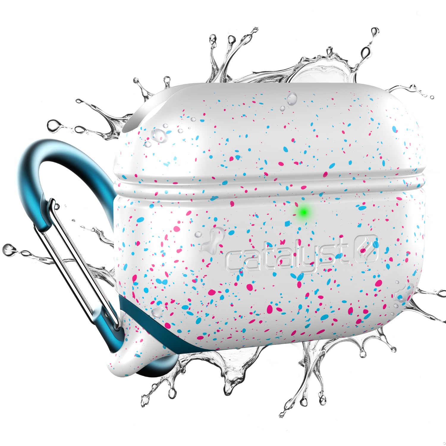 Catalyst Waterproof Special Edition Case for AirPods Pro (1st and 2nd Gen) Wireless and USB-C Charging Compatible, One-Piece Design, High Drop Protection, with Carabiner, Soft-Touch - Funfetti