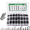 1500PCS Screws Nuts and Washers Assortment, M2 M3 M4 M5 M6 Hex Socket Head Cap Metric Bolts and Nuts Kit - 12.9 Grade Alloy Steel Black Screws with 5 Allen Wrenches for 3D Printer Furniture