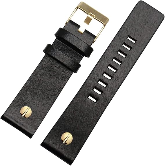 Leather Watchband 22/24/26/28/30Mm Watch Strap with Rivet Amazon.co