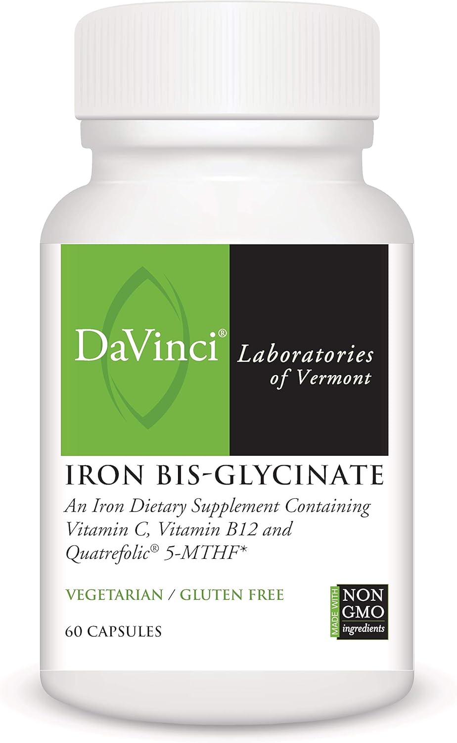 Amazon Com Davinci Laboratories Iron Bis Glycinate 60 Capsules Easily Absorbable Iron Supplement With Vitamin C Vitamin B12 And 5 Mthf Health Personal Care