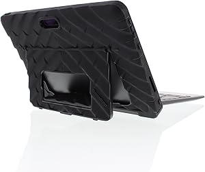 Gumdrop Hideaway Case with Stand Designed for Dell Venue 10 Pro 5055 Tablet for K-12 Students, Teachers, Kids - Black, Rugged, Shock Absorbing, Extreme Drop Protection