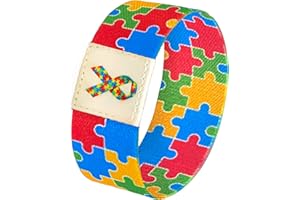 Nanafast Autism Awareness Bracelet - Colorful Elastic Wristband for Women & Men