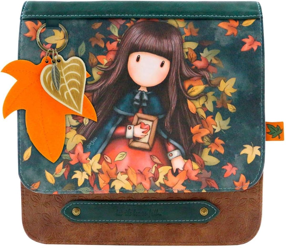 Santoro Gorjuss 1024GJ01, Sac Cartable Feuilles d39automne Femme, Vert