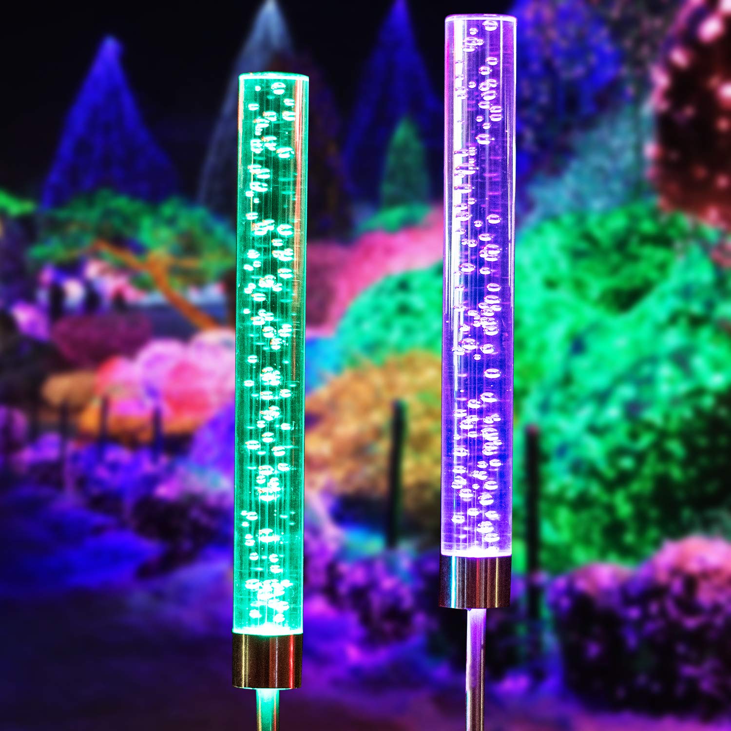 Best 2Pcs Garden Solar Color Lights Outdoor Acrylic