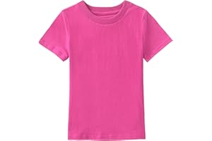 COSLAND Boys' 100% Cotton Heavyweight Short Sleeve Crewneck T Shirt