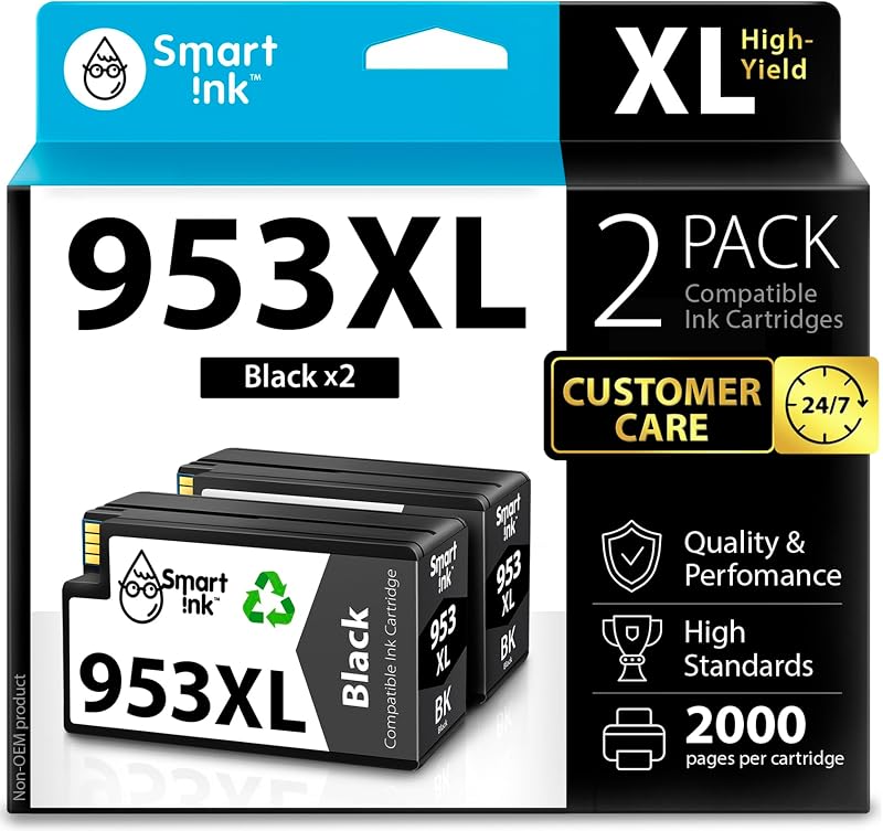 Smart Ink 953XL Black Multipack Replacement Cartridges for HP OfficeJet Pro