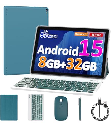 Amazon.com : Android 14 Tablet 2 in 1 Tablets 10 Inch Tablet with
