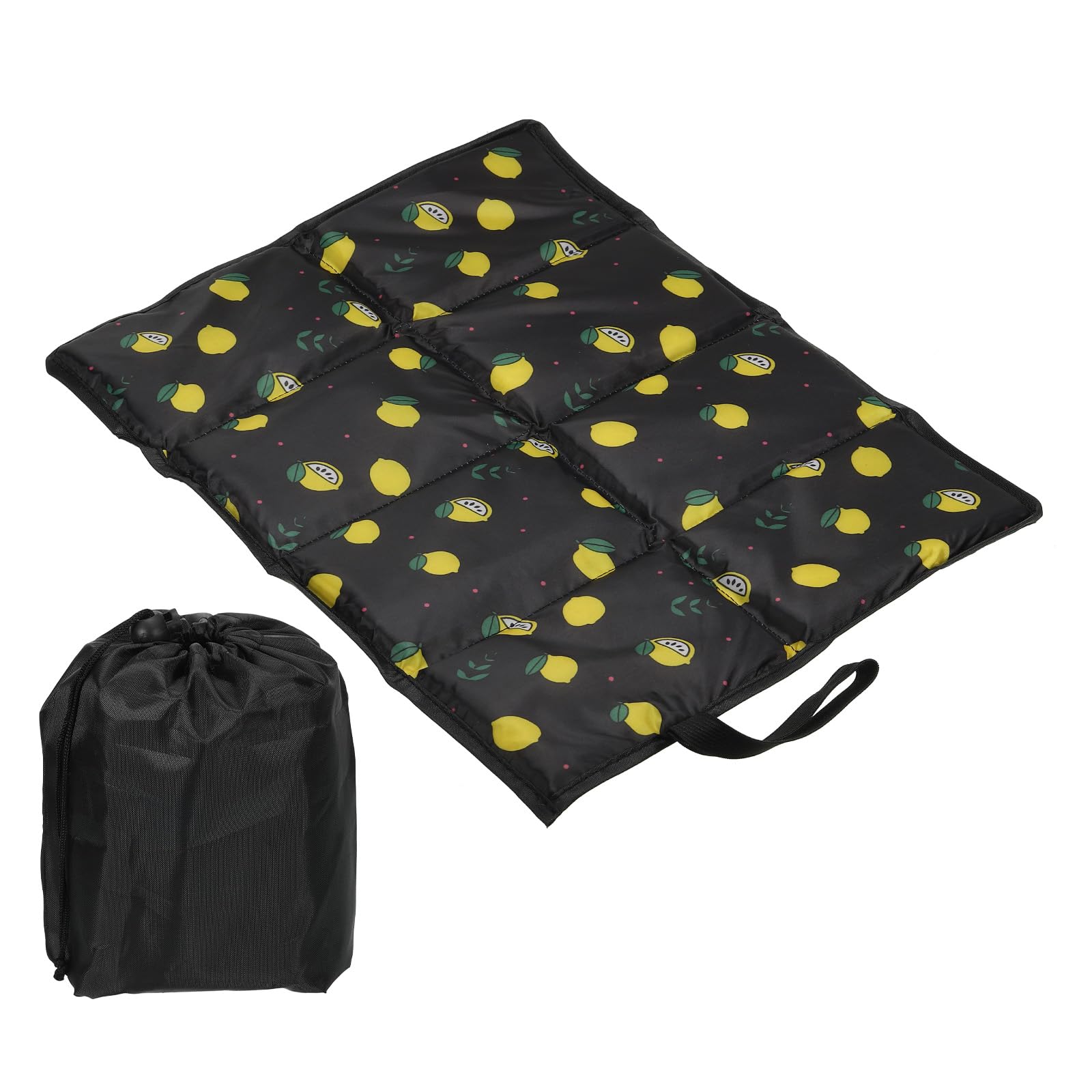 PATIKIL 15.7"x11.6"x0.4" Foldable Hiking Seat Pad, Cushion Sitting Pads Foam Mat Ultralight Waterproof for Outdoor Camping Picnic Stadium, Yellow Black