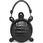 Lyuxhetaokdiq Men and Women PU Leather Unique Novelty Turtle Shaped Crossbody Shoulder Bag Handbag Purse