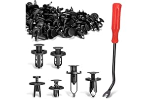 Car Push Retainer Clips, Ginsco 120 Pcs Auto Fasteners Assortment Plastic Push Pin Rivets Expansion Screws Replacement with A