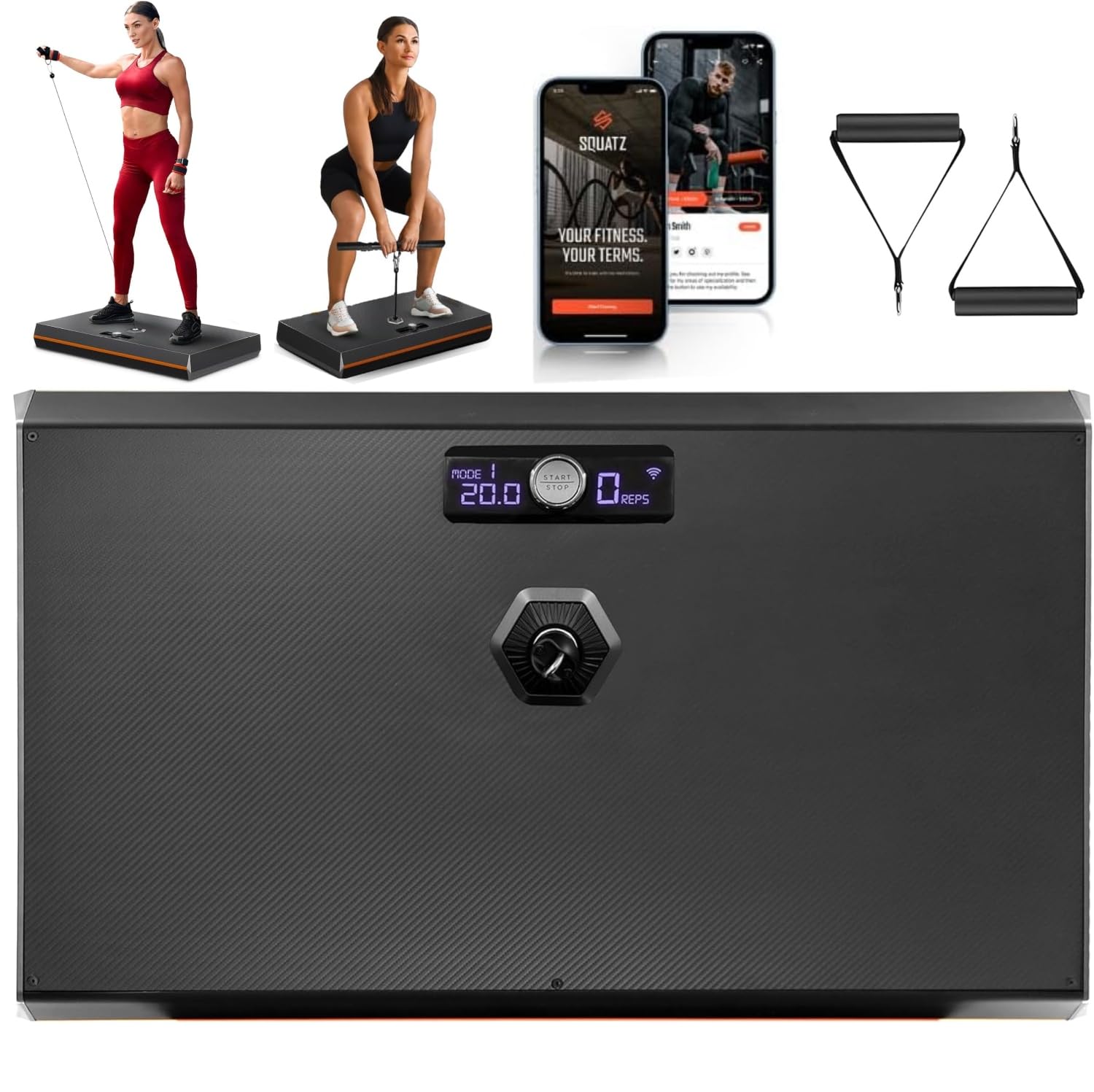 Photo 1 of ** USED / FUNCTIONAL TESTED** SQUATZ Pluto All-in-One Smart Home Gym – Compact Digital Fitness Machine with 100LB Resistance, WiFi/Bluetooth, Strength Training, Eccentric Modes & Full Body Workouts