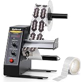 CGOLDENWALL Upgraded Automatic Label Dispenser, Up to 9 Multi-Row Counting, High Precision Auto Sensing, Speed Adjustable, Length 0.12-5.9" Width 0.16-5.5", Sticker Dispenser for Rolls Various Labels