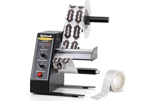 CGOLDENWALL Upgraded Automatic Label Dispenser, Up to 9 Multi-Row Counting, High Precision Auto Sensing, Speed Adjustable, Length 0.12-5.9" Width 0.16-5.5", Sticker Dispenser for Rolls Various Labels