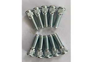 WANTONE RACING 10pcs Front Wheel Lug Stud 610-569 1/2-20 0.627 in. Knurl 1.9 in. Length Replacement for Jeep Wrangler JK, Wrangler, Liberty, Dodge Nitro