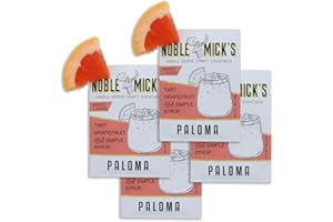 Noble Mick's Easy Delicious Refreshing Ready To Use For A Party, Celebration, or Happy Hour, Single Serve Craft Cocktail Mix, Paloma, 4 Pack
