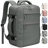 Pritent Travel Backpack for Women Man, Waterproof Personal Item Travel Bag Airline Approved Laptop Backpack Bookbag Weekender bags for Business,Travel, Work Fits 15.6 inch Laptop(Medium,Green)