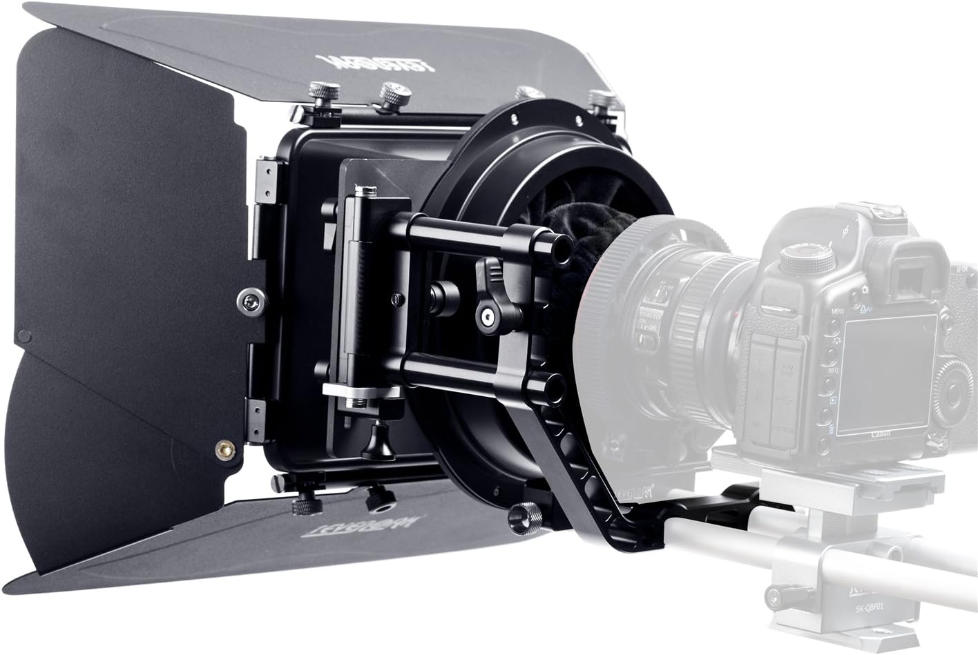 Sevenoak SK-MB4 Lightweight Matte Box with 4 French Flags & Universal Anti-Reflection Donut (for 15mm Rod System) for DSLR BlackMagic Pocket Cinema Panasonic GH4 Camcorders Micro Film Making System