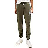 Tommy Jeans Mens Casual Cotton Jogger Sweatpants with Printed Flag Logo