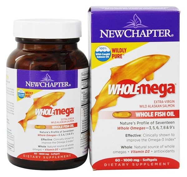 NEW CHAPTER WHOLEMEGA EXTRA PURE FISH OIL – 1000 MG, 60 SOFTGELS