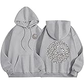 Weripoah 8 Ball Graphic Hoodie Leopard Print Sweatshirts Oversized Hoodies for Women Y2k Vintage Sweatshirt Trendy Pullover(Gray,2XL)