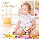 Yoofoss Baby Bibs 10 Pack Dribble Bandana Bibs 100% Cotton for Girls Teething view 3