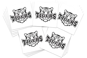 FashionTats Classic Mascot Temporary Tattoos | MADE IN THE USA | Skin Safe | Removable (Tigers)