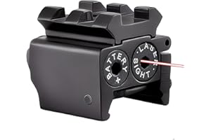 WIPBOTEN Adjustable Red Dot Beam Laser Sight Gun for Hunting Gun Rifle Pistol Handgun 11/20mm Mount with Button